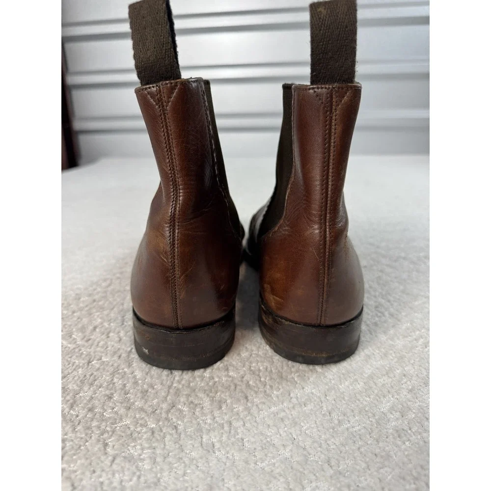 CHARLES TYRWHITT MENS‎ DARK BROWN SLIP. ON CHELSEA BOOTS US SIZE 10-11